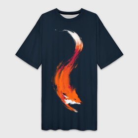 Платье-футболка 3D с принтом Хитрая лисичка в Санкт-Петербурге,  |  | animal | beast | fox | heart | love | orange | животное | зверь | лис | лиса | личиска | любовь | рыжая | сердце