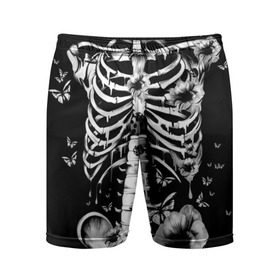 Мужские шорты 3D спортивные с принтом Floral Skeleton в Санкт-Петербурге,  |  | art | bone | dark | death | fashion | flower | hipster | skelet | skull | арт | грудь | кости | мода | ребра | скелет | стиль | темный | хипстер | цвет | череп
