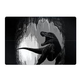 Магнитный плакат 3Х2 с принтом Пещера динозавра в Санкт-Петербурге, Полимерный материал с магнитным слоем | 6 деталей размером 9*9 см | animal | beast | dino | rage | roar | динозавр | животное | зверь | земля | пещера | рык | эра | ярость