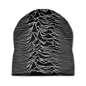 Шапка 3D с принтом Joy Division. Unknown Pleasures в Санкт-Петербурге, 100% полиэстер | универсальный размер, печать по всей поверхности изделия | Тематика изображения на принте: joy division | альбом | волны | горы | линии | обложка | панк | рок