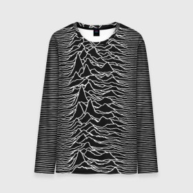 Мужской лонгслив 3D с принтом Joy Division. Unknown Pleasures в Санкт-Петербурге, 100% полиэстер | длинные рукава, круглый вырез горловины, полуприлегающий силуэт | joy division | альбом | волны | горы | линии | обложка | панк | рок