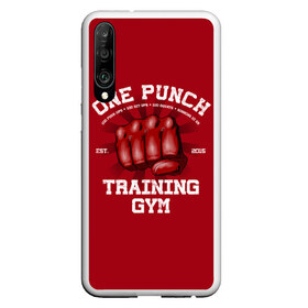 Чехол для Honor P30 с принтом One Punch Gym в Санкт-Петербурге, Силикон | Область печати: задняя сторона чехла, без боковых панелей | Тематика изображения на принте: boxing | combat | fight | fighter | kickboxing | muay thai | wrestling | боец | бой | бокс | боксер | драка | кикбоксинг | май тай