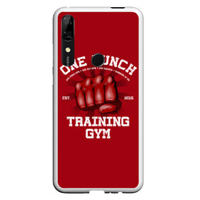 Чехол для Honor P Smart Z с принтом One Punch Gym в Санкт-Петербурге, Силикон | Область печати: задняя сторона чехла, без боковых панелей | boxing | combat | fight | fighter | kickboxing | muay thai | wrestling | боец | бой | бокс | боксер | драка | кикбоксинг | май тай