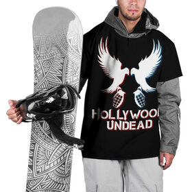 Накидка на куртку 3D с принтом Hollywood Undead в Санкт-Петербурге, 100% полиэстер |  | hollywood undead