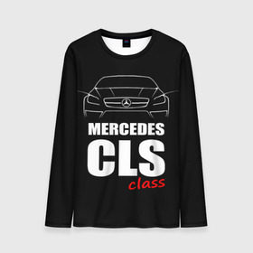 Мужской лонгслив 3D с принтом Mercedes CLS Class в Санкт-Петербурге, 100% полиэстер | длинные рукава, круглый вырез горловины, полуприлегающий силуэт | mercedes benz | mercedes cls 63 amg | авто | автомобиль | машина | мерседес | тачка