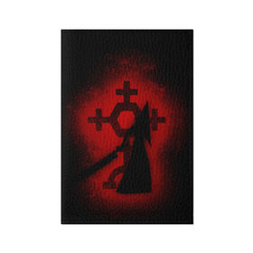 Обложка для паспорта матовая кожа с принтом Silent Hill в Санкт-Петербурге, натуральная матовая кожа | размер 19,3 х 13,7 см; прозрачные пластиковые крепления | horror | знак | мистика | монстр | пирамида | сайлент хилл | символ | триллер | ужасы