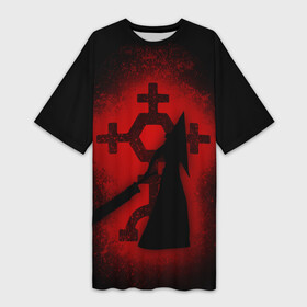 Платье-футболка 3D с принтом Silent Hill в Санкт-Петербурге,  |  | horror | знак | мистика | монстр | пирамида | сайлент хилл | символ | триллер | ужасы