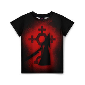 Детская футболка 3D с принтом Silent Hill в Санкт-Петербурге, 100% гипоаллергенный полиэфир | прямой крой, круглый вырез горловины, длина до линии бедер, чуть спущенное плечо, ткань немного тянется | horror | знак | мистика | монстр | пирамида | сайлент хилл | символ | триллер | ужасы