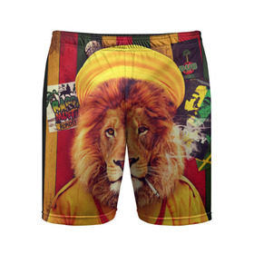 Мужские шорты 3D спортивные с принтом Ямайка лев в Санкт-Петербурге,  |  | Тематика изображения на принте: jamaica | lion