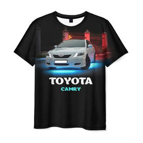 Мужская футболка 3D с принтом Toyota Camry в Санкт-Петербурге, 100% полиэфир | прямой крой, круглый вырез горловины, длина до линии бедер | camry | toyota | авто. автомобиль | камри | машина | тачка | тойота