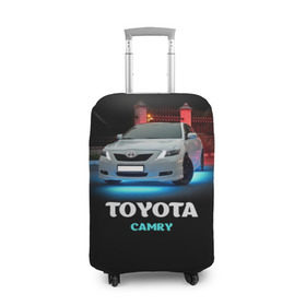 Чехол для чемодана 3D с принтом Toyota Camry в Санкт-Петербурге, 86% полиэфир, 14% спандекс | двустороннее нанесение принта, прорези для ручек и колес | camry | toyota | авто. автомобиль | камри | машина | тачка | тойота