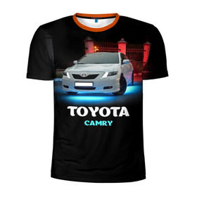 Мужская футболка 3D спортивная с принтом Toyota Camry в Санкт-Петербурге, 100% полиэстер с улучшенными характеристиками | приталенный силуэт, круглая горловина, широкие плечи, сужается к линии бедра | camry | toyota | авто. автомобиль | камри | машина | тачка | тойота