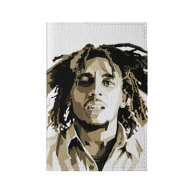 Обложка для паспорта матовая кожа с принтом Ямайка, Боб Марли в Санкт-Петербурге, натуральная матовая кожа | размер 19,3 х 13,7 см; прозрачные пластиковые крепления | Тематика изображения на принте: bob marley | reggae