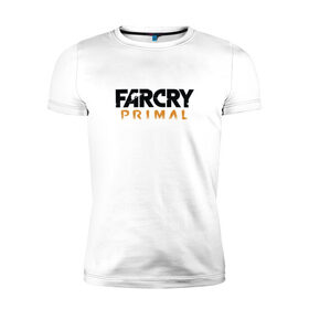 Мужская футболка премиум с принтом Far Cry Primal 1 в Санкт-Петербурге, 92% хлопок, 8% лайкра | приталенный силуэт, круглый вырез ворота, длина до линии бедра, короткий рукав | Тематика изображения на принте: 