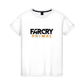 Женская футболка хлопок с принтом Far Cry Primal 1 в Санкт-Петербурге, 100% хлопок | прямой крой, круглый вырез горловины, длина до линии бедер, слегка спущенное плечо | 
