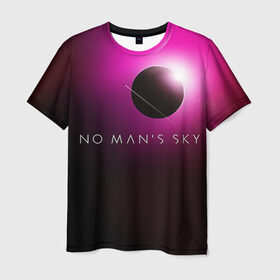Мужская футболка 3D с принтом No Man`s Sky 1 в Санкт-Петербурге, 100% полиэфир | прямой крой, круглый вырез горловины, длина до линии бедер | Тематика изображения на принте: 
