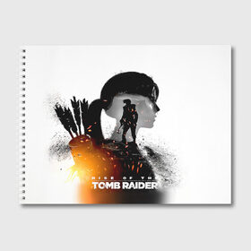 Альбом для рисования с принтом Rise of the Tomb Raider 1 в Санкт-Петербурге, 100% бумага
 | матовая бумага, плотность 200 мг. | rise of the tomb raider | tomb raider | восхождение расхитительницы гробниц | расхитительница гробниц