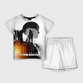 Детский костюм с шортами 3D с принтом Rise of the Tomb Raider 1 в Санкт-Петербурге,  |  | Тематика изображения на принте: rise of the tomb raider | tomb raider | восхождение расхитительницы гробниц | расхитительница гробниц