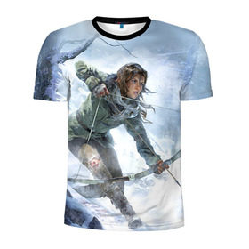 Мужская футболка 3D спортивная с принтом Rise of the Tomb Raider 3 в Санкт-Петербурге, 100% полиэстер с улучшенными характеристиками | приталенный силуэт, круглая горловина, широкие плечи, сужается к линии бедра | rise of the tomb raider | tomb raider | восхождение расхитительницы гробниц | расхитительница гробниц