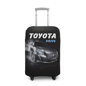 Чехол для чемодана 3D с принтом Toyota Drive в Санкт-Петербурге, 86% полиэфир, 14% спандекс | двустороннее нанесение принта, прорези для ручек и колес | crown | toyota | авто | автомобиль | краун | машина | тачка | тойота