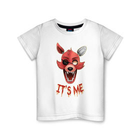 Детская футболка хлопок с принтом Foxy в Санкт-Петербурге, 100% хлопок | круглый вырез горловины, полуприлегающий силуэт, длина до линии бедер | Тематика изображения на принте: five nights at freddys | foxy