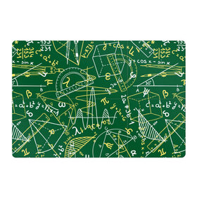 Магнитный плакат 3Х2 с принтом Геометрия в Санкт-Петербурге, Полимерный материал с магнитным слоем | 6 деталей размером 9*9 см | background | board | charts | cube | geometry theorems | green | numbers | protractor | school | symbols | геометрия | доска | зеленый | знаки | куб | схемы | теоремы | транспортир | фон | циркуль | цифры | школьная