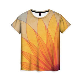 Женская футболка 3D с принтом Жасмин в Санкт-Петербурге, 100% полиэфир ( синтетическое хлопкоподобное полотно) | прямой крой, круглый вырез горловины, длина до линии бедер | восток | дзен | жасмин | индия | лотос | просветление