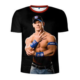 Мужская футболка 3D спортивная с принтом Джон Сина 4 в Санкт-Петербурге, 100% полиэстер с улучшенными характеристиками | приталенный силуэт, круглая горловина, широкие плечи, сужается к линии бедра | john cena | wwe | джон сина | рестлер | рестлинг