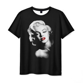 Мужская футболка 3D с принтом Мэрилин Монро в Санкт-Петербурге, 100% полиэфир | прямой крой, круглый вырез горловины, длина до линии бедер | marilyn monroe | актриса | блондинка | губы | звезда | кино | певица