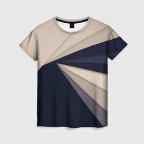 Женская футболка 3D с принтом Абстракция 11 в Санкт-Петербурге, 100% полиэфир ( синтетическое хлопкоподобное полотно) | прямой крой, круглый вырез горловины, длина до линии бедер | геометрия | линии | оптические иллюзии | орнамент | полосы | узор | цвет