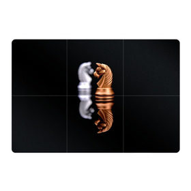 Магнитный плакат 3Х2 с принтом Ход конём в Санкт-Петербурге, Полимерный материал с магнитным слоем | 6 деталей размером 9*9 см | Тематика изображения на принте: 64 | chess | игра | конь | спорт | фигура | шахматы
