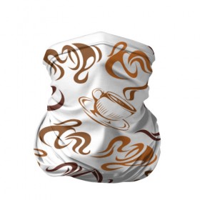 Бандана-труба 3D с принтом Кофейник в Санкт-Петербурге, 100% полиэстер, ткань с особыми свойствами — Activecool | плотность 150‒180 г/м2; хорошо тянется, но сохраняет форму | chocolate | coffee | sweet | бобы | зерна | кофе | напиток | пенка | сладкое | чашки | шоколад