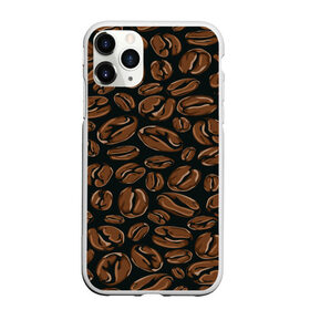 Чехол для iPhone 11 Pro Max матовый с принтом Арабика в Санкт-Петербурге, Силикон |  | Тематика изображения на принте: beens | coffee | pattern | бобы | зерна | кофе | паттерн