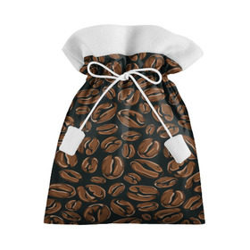 Подарочный 3D мешок с принтом Арабика в Санкт-Петербурге, 100% полиэстер | Размер: 29*39 см | beens | coffee | pattern | бобы | зерна | кофе | паттерн