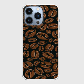 Чехол для iPhone 13 Pro с принтом Арабика в Санкт-Петербурге,  |  | beens | coffee | pattern | бобы | зерна | кофе | паттерн