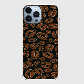 Чехол для iPhone 13 Pro Max с принтом Арабика в Санкт-Петербурге,  |  | beens | coffee | pattern | бобы | зерна | кофе | паттерн