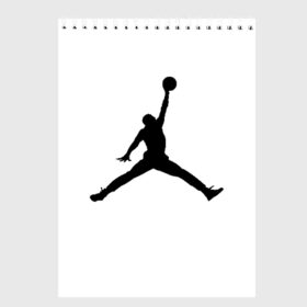 Скетчбук с принтом Michael Jordan в Санкт-Петербурге, 100% бумага
 | 48 листов, плотность листов — 100 г/м2, плотность картонной обложки — 250 г/м2. Листы скреплены сверху удобной пружинной спиралью | логотип майкл джордан