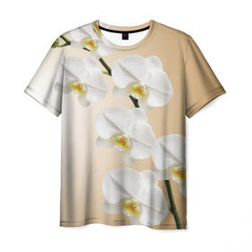 Мужская футболка 3D с принтом Orhid в Санкт-Петербурге, 100% полиэфир | прямой крой, круглый вырез горловины, длина до линии бедер | Тематика изображения на принте: девушки | красота | орхидея | прелесть | цветы