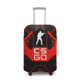 Чехол для чемодана 3D с принтом CS:GO в Санкт-Петербурге, 86% полиэфир, 14% спандекс | двустороннее нанесение принта, прорези для ручек и колес | counter strike | team | игра | игрок | коммандос | стрелок