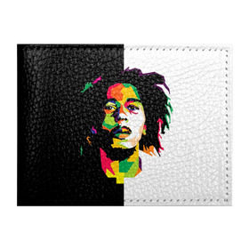 Обложка для студенческого билета с принтом Bob Marley в Санкт-Петербурге, натуральная кожа | Размер: 11*8 см; Печать на всей внешней стороне | Тематика изображения на принте: боб марли | поп арт