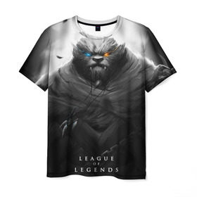 Мужская футболка 3D с принтом Rengar LoL в Санкт-Петербурге, 100% полиэфир | прямой крой, круглый вырез горловины, длина до линии бедер | league of legends | lol | rengar | лига легенд | лол | ренгар | тигр