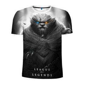 Мужская футболка 3D спортивная с принтом Rengar LoL в Санкт-Петербурге, 100% полиэстер с улучшенными характеристиками | приталенный силуэт, круглая горловина, широкие плечи, сужается к линии бедра | league of legends | lol | rengar | лига легенд | лол | ренгар | тигр
