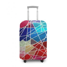 Чехол для чемодана 3D с принтом Осколки мозаики в Санкт-Петербурге, 86% полиэфир, 14% спандекс | двустороннее нанесение принта, прорези для ручек и колес | абстракция | краска | потертость | текстуры