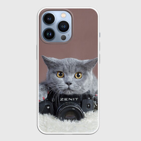 Чехол для iPhone 13 Pro с принтом Котик фотограф в Санкт-Петербурге,  |  | Тематика изображения на принте: кот | котик | кошка | объектив | фотоаппарат | фотограф