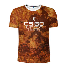 Мужская футболка 3D спортивная с принтом cs:go - Rust Coat (Пыльник) в Санкт-Петербурге, 100% полиэстер с улучшенными характеристиками | приталенный силуэт, круглая горловина, широкие плечи, сужается к линии бедра | csgo | rust coat | ксго | пыльник | ржавчина