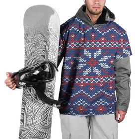 Накидка на куртку 3D с принтом Снежинки в Санкт-Петербурге, 100% полиэстер |  | Тематика изображения на принте: вязаный | рождество | свитер | текстура