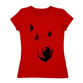 Женская футболка хлопок с принтом Дратути в Санкт-Петербурге, 100% хлопок | прямой крой, круглый вырез горловины, длина до линии бедер, слегка спущенное плечо | дверь | здравствуйте | интернет | мем | собака