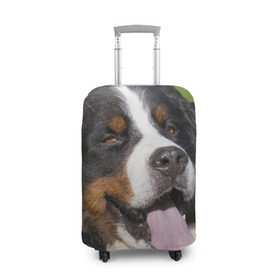 Чехол для чемодана 3D с принтом Бернский зенненхунд в Санкт-Петербурге, 86% полиэфир, 14% спандекс | двустороннее нанесение принта, прорези для ручек и колес | волкодав | дворняжка | домашние животные | любимец | мопс | овчарка | пес | песик | питомец | сенбернар | собака | собачка