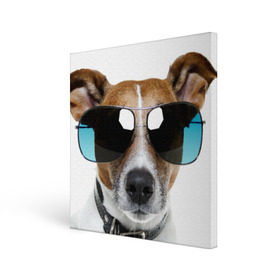 Холст квадратный с принтом Джек Рассел в очках в Санкт-Петербурге, 100% ПВХ |  | волкодав | дворняжка | джек | джек рассел | домашние животные | любимец | мопс | овчарка | пес | песик | питомец | рассел | сенбернар | собака | собачка