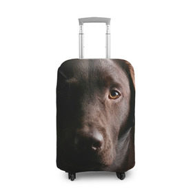 Чехол для чемодана 3D с принтом Лабрадор в Санкт-Петербурге, 86% полиэфир, 14% спандекс | двустороннее нанесение принта, прорези для ручек и колес | далматин | далматинец | дворняга | лабрадор | любимец | овчарка | пес | питомец | самоед | собака | собачка | щенок